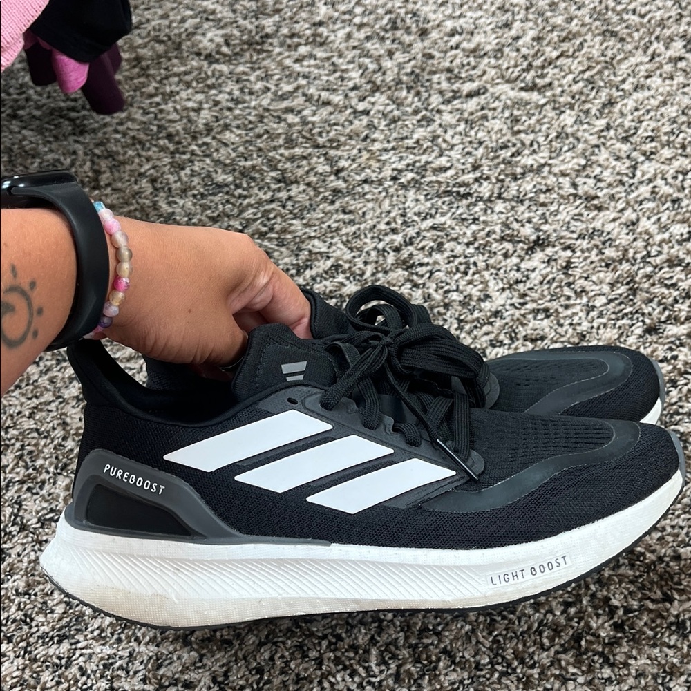 Adidas Pureboost Black and White Running Shoes